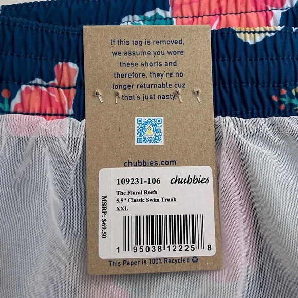 Chubbies The Floral Reefs Classic Swim Trunk - Men's - Picture 13 of 15